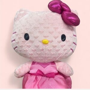 Pink Hello Kitty Plush Toy with Bow